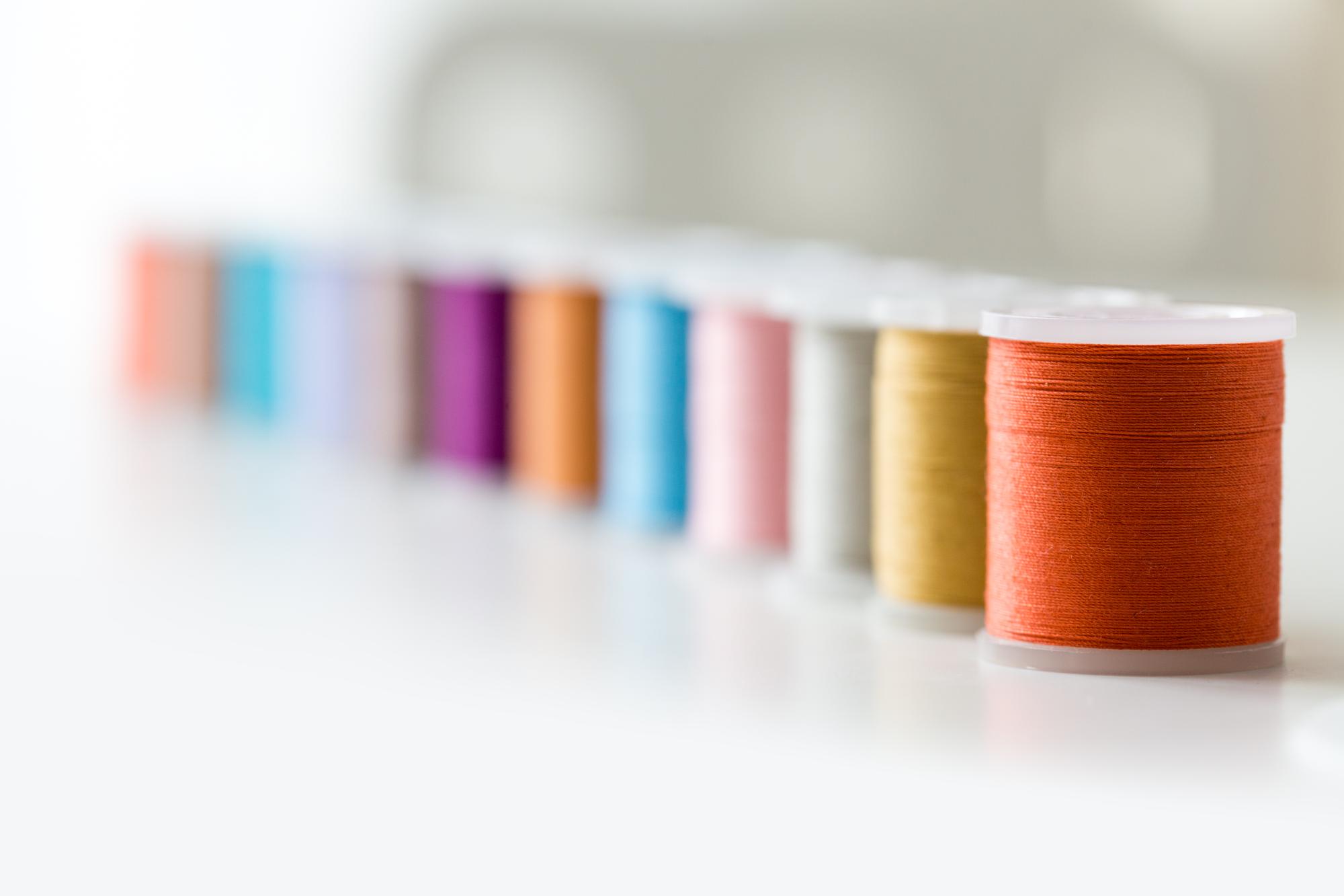 Thread spools and swatches